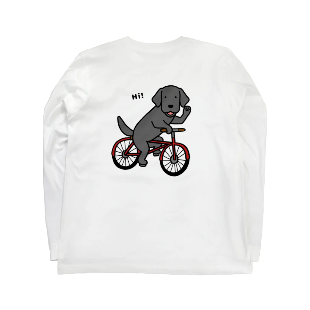 efrinmanのbicycleラブ 黒（両面） ロングスリーブTシャツの裏面