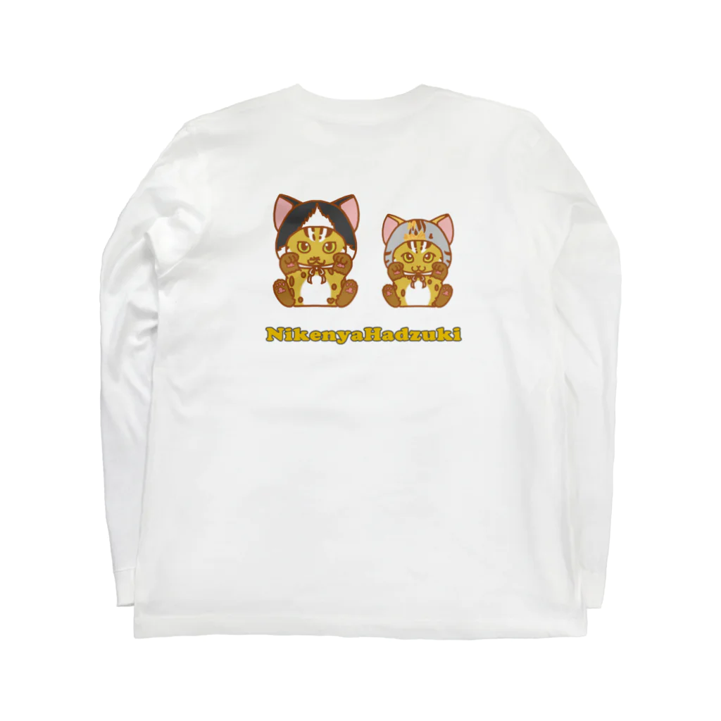 やまねこショップSUZURI支店のきゃめきびにごにけにゃはづき Long Sleeve T-Shirt :back