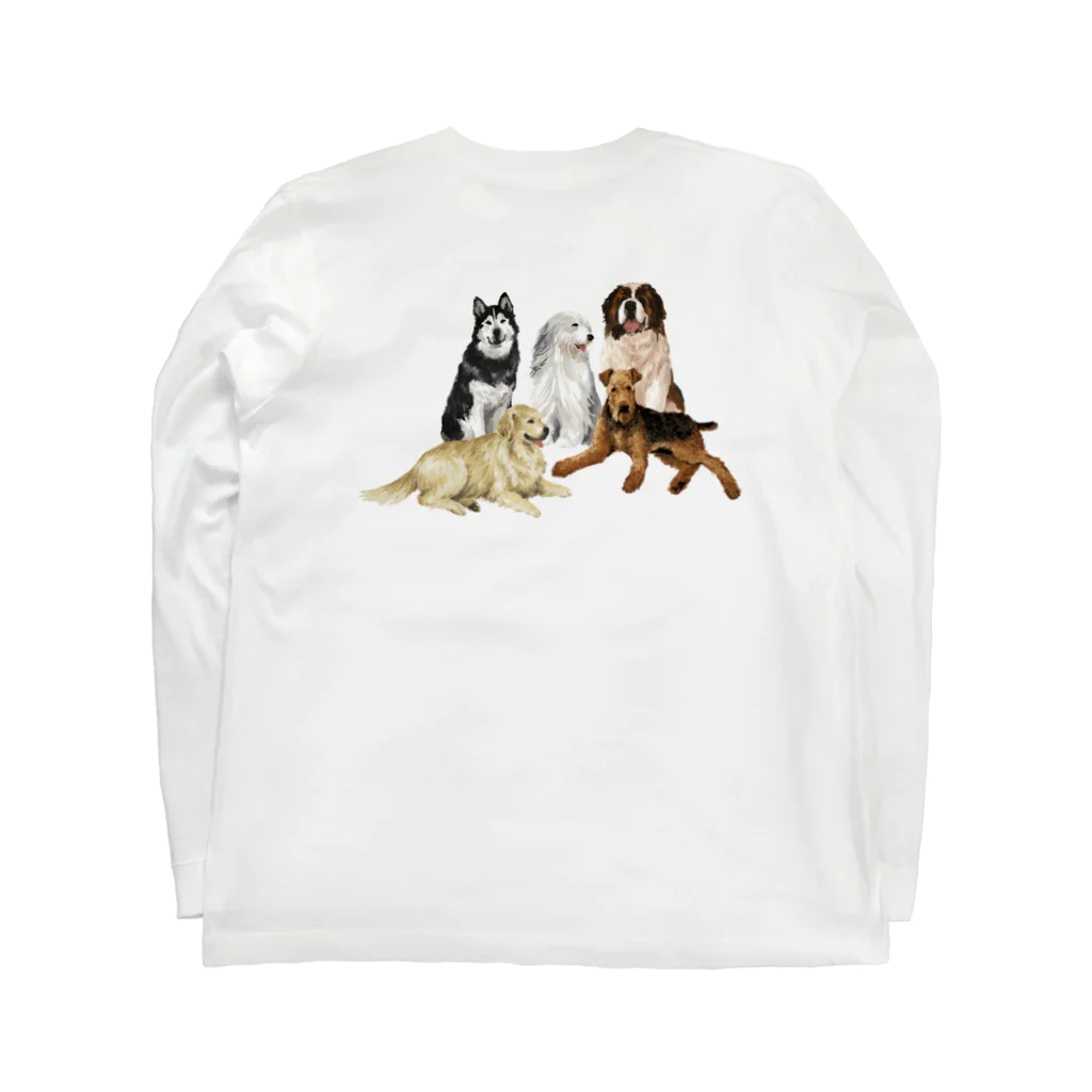 OOKIIINUの大きい犬たち ロングスリーブTシャツの裏面