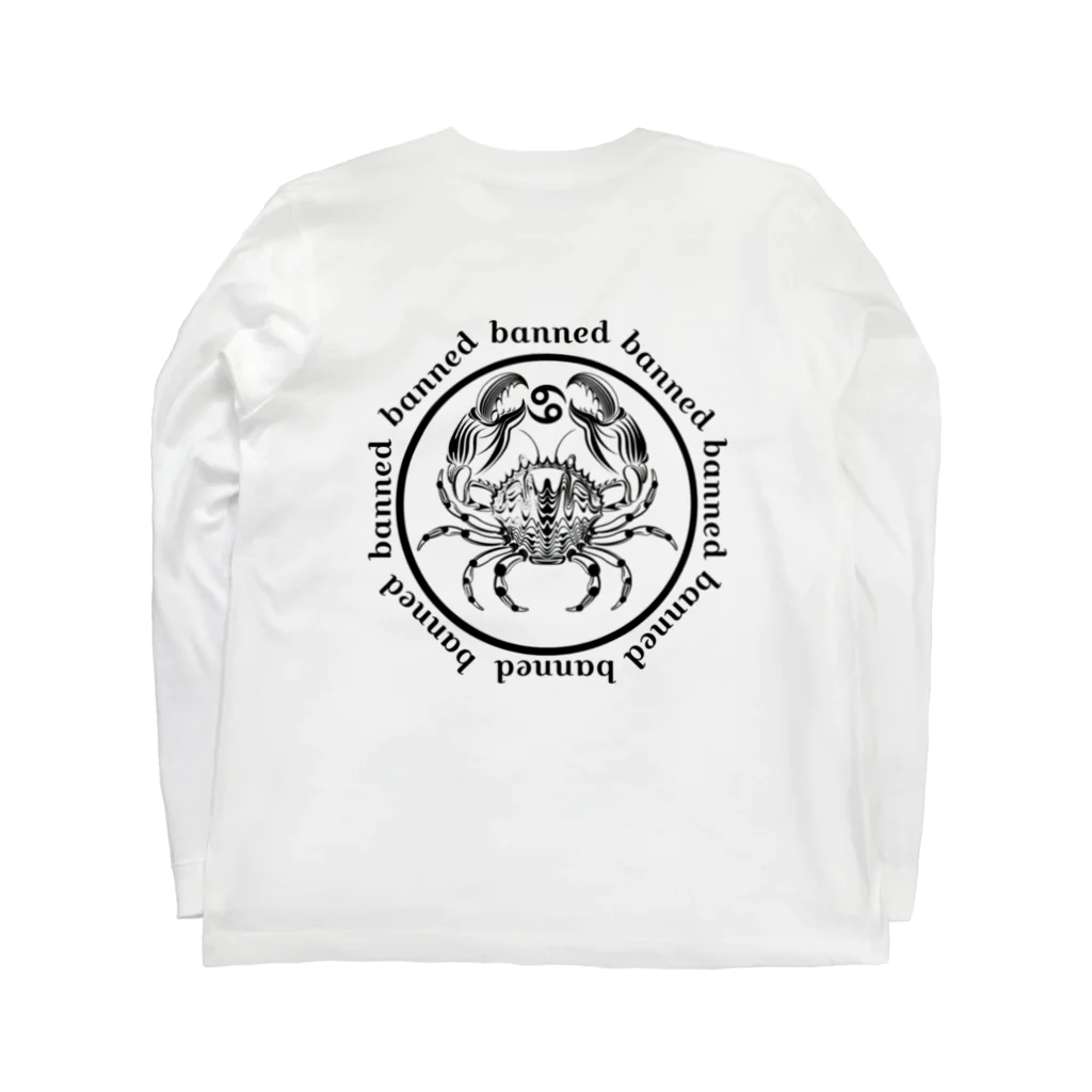 bannedのbanned 蟹 ゾディアック Long Sleeve T-Shirt :back