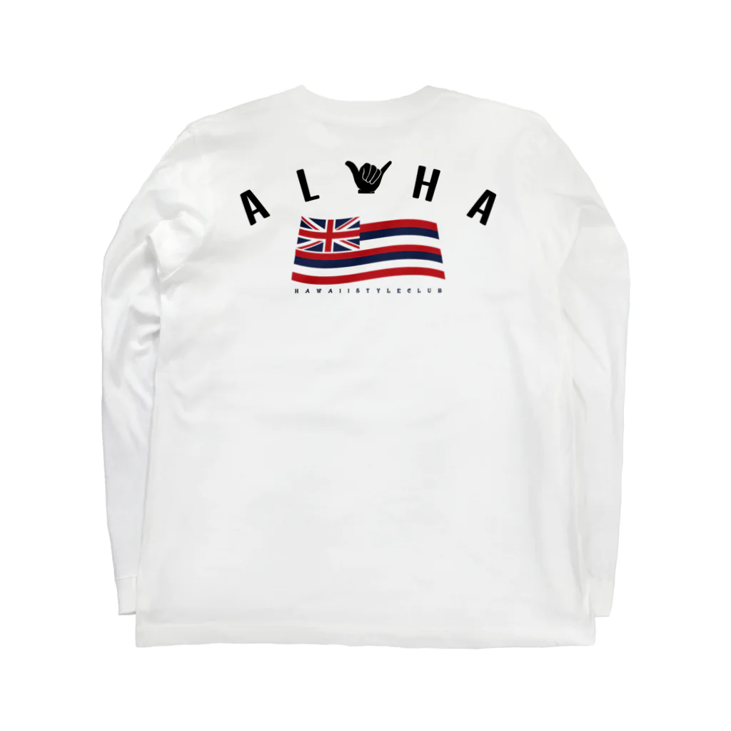 ハワイスタイルクラブの〔Back Print〕Aloha Flag Long Sleeve T-Shirt :back
