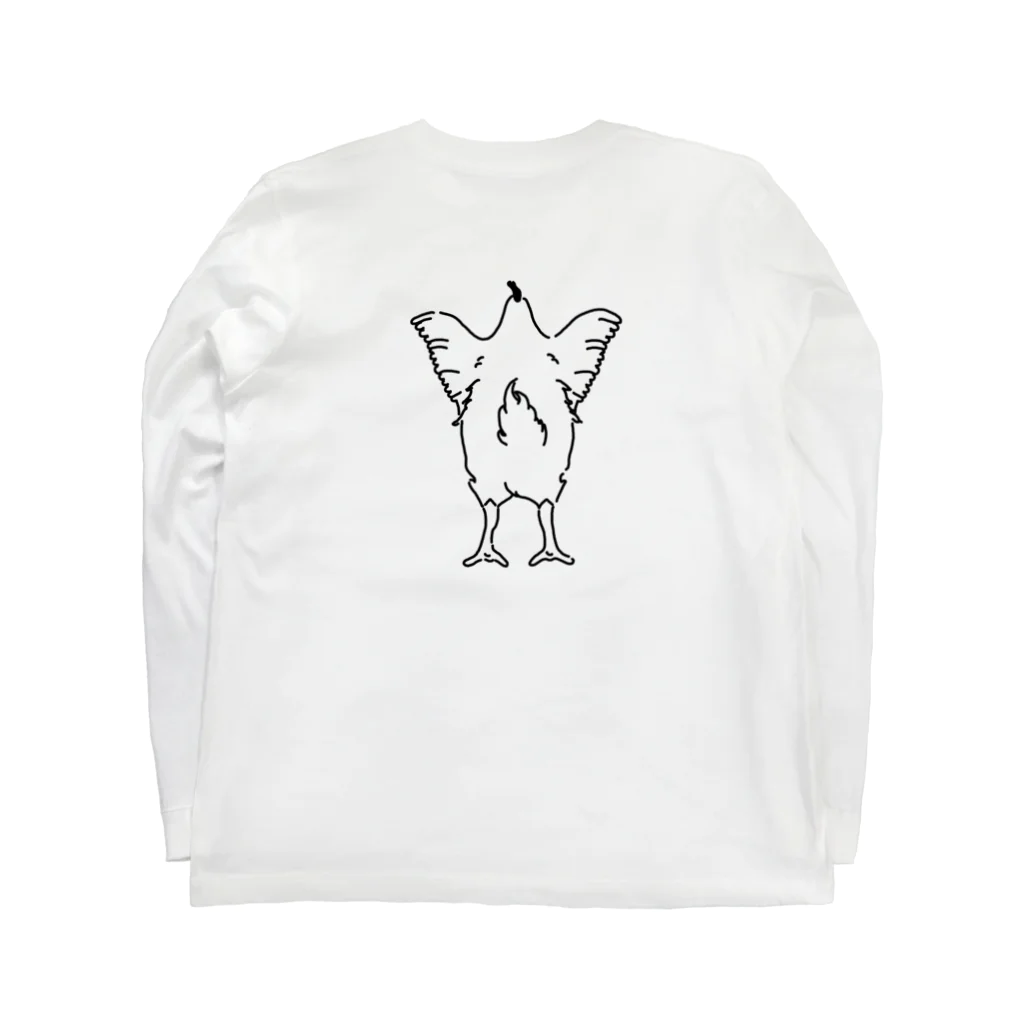 さくら もたけのおしり干支シリーズ_酉ver. Long Sleeve T-Shirt :back