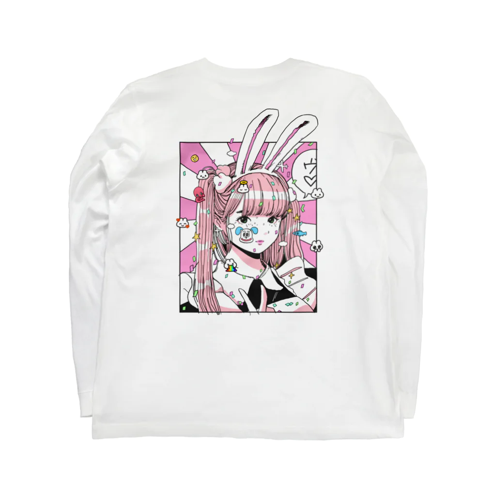 ざきよしちゃんのうさぎメイド Long Sleeve T-Shirt :back