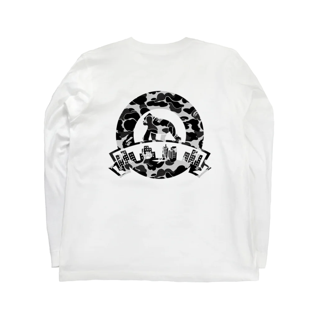 ツイッターインベストメントアパレル事業部の公式ロゴ（グレーカモ） Long Sleeve T-Shirt :back