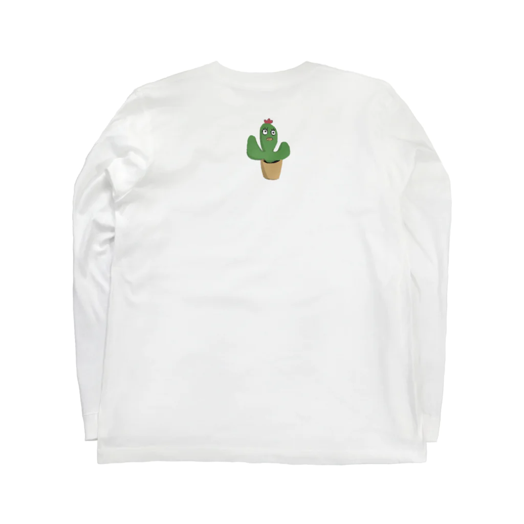 サボテンのcactusくん。のサボテンのcactusくん。ロングTシャツ Long Sleeve T-Shirt :back