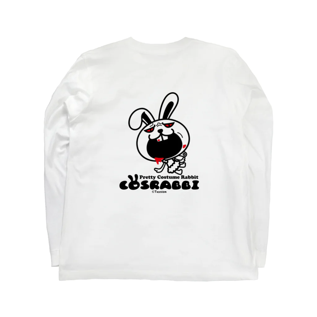 トイズイズムキャラクターズグッズショップのコスラビ （バニラ／モノクロ／赤） Long Sleeve T-Shirt :back