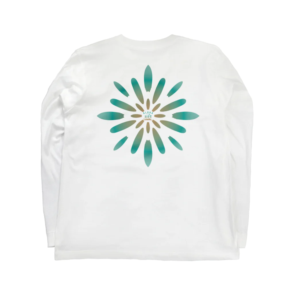 ハワイスタイルクラブの〔Back Print〕SURF FLOWER Long Sleeve T-Shirt :back