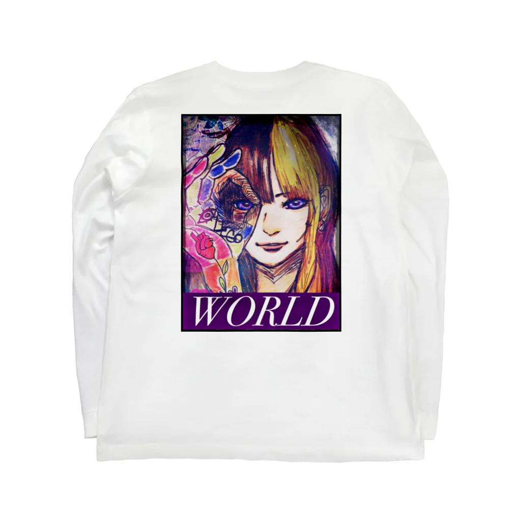 愛と平和とSHOW'SHOPのPURPLEWORLD ロングスリーブTシャツの裏面