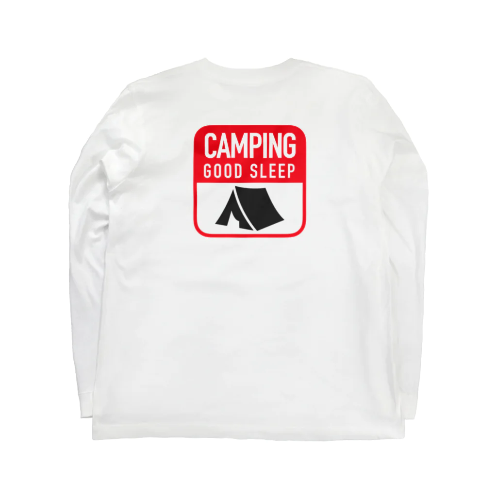 将来は零戦に乗りたい少尉のCAMPING GOOD SLEEP よく寝れる！ Long Sleeve T-Shirt :back