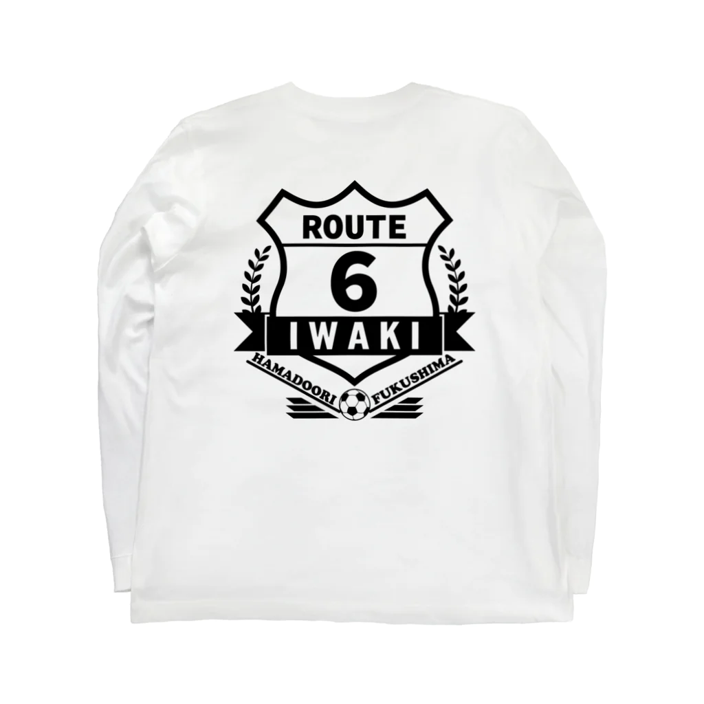 KUMA DESIGIN WORKSのROUTE6 いわきver. -サッカーボール- ロングスリーブTシャツの裏面