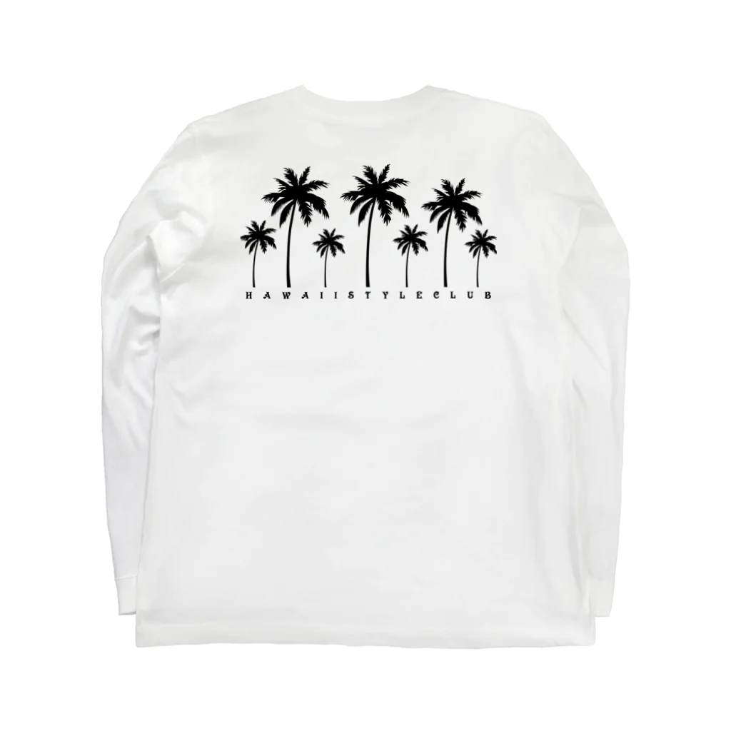 ハワイスタイルクラブの〔Back Print〕 Palm tree ロングスリーブTシャツの裏面