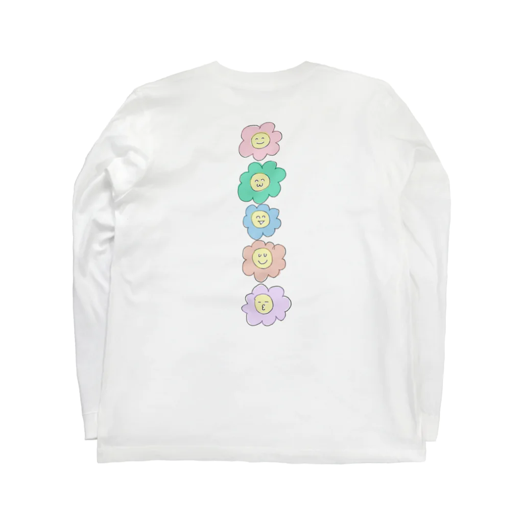 AOI(26)のお花さん柄 Long Sleeve T-Shirt :back