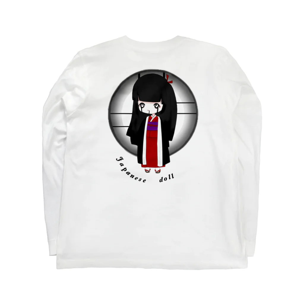 変なおみせのjapanese doll Back print Long Sleeve T-Shirt :back