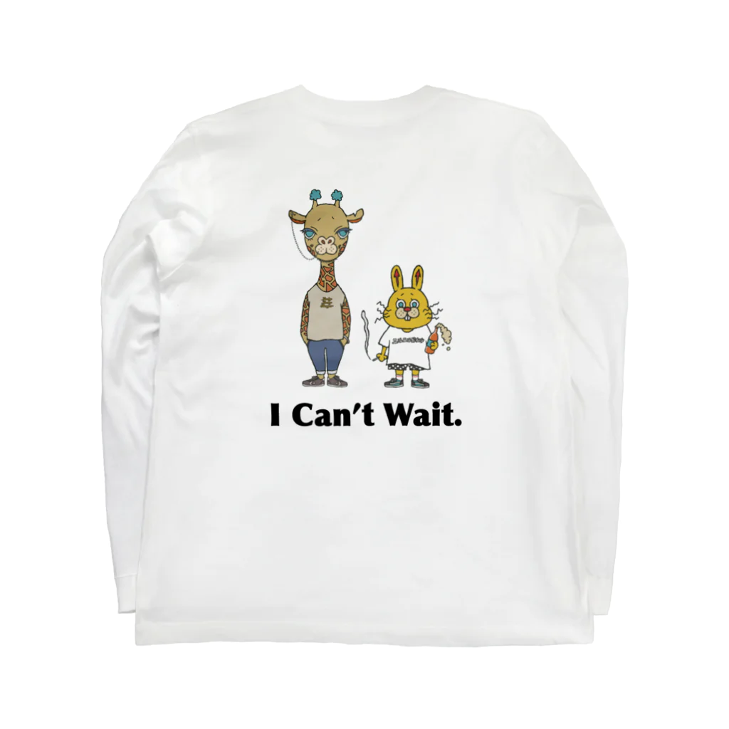 Lucky Lucky BurgerのI Can’t Wait. (White) Long Sleeve T-Shirt :back