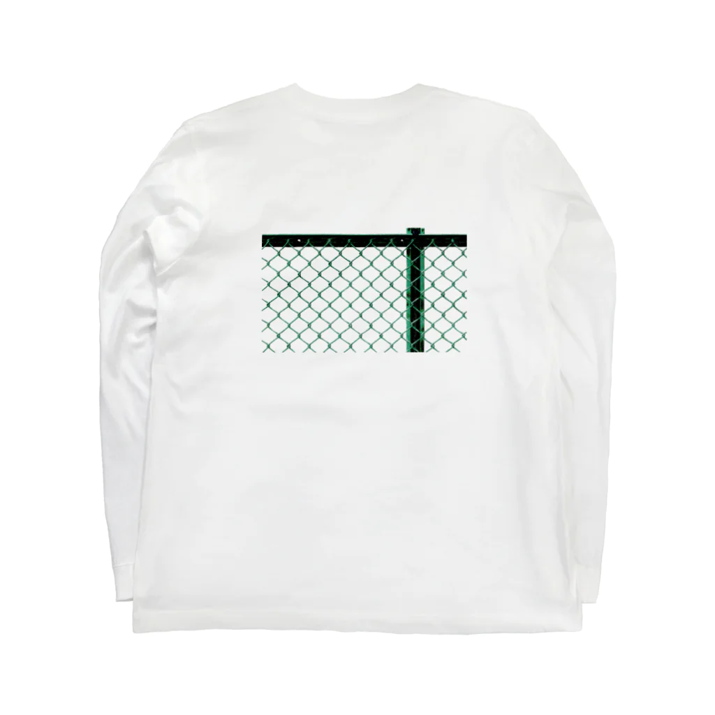 采-aya-の金網フェンス裏表 Long Sleeve T-Shirt :back