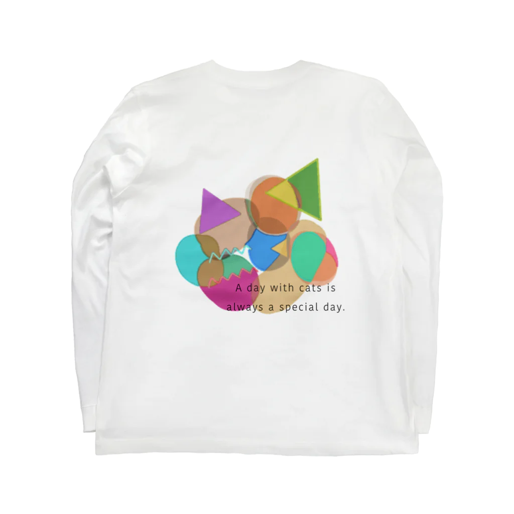 soenekoのどんな日だって、猫と居れば猫日和 Long Sleeve T-Shirt :back