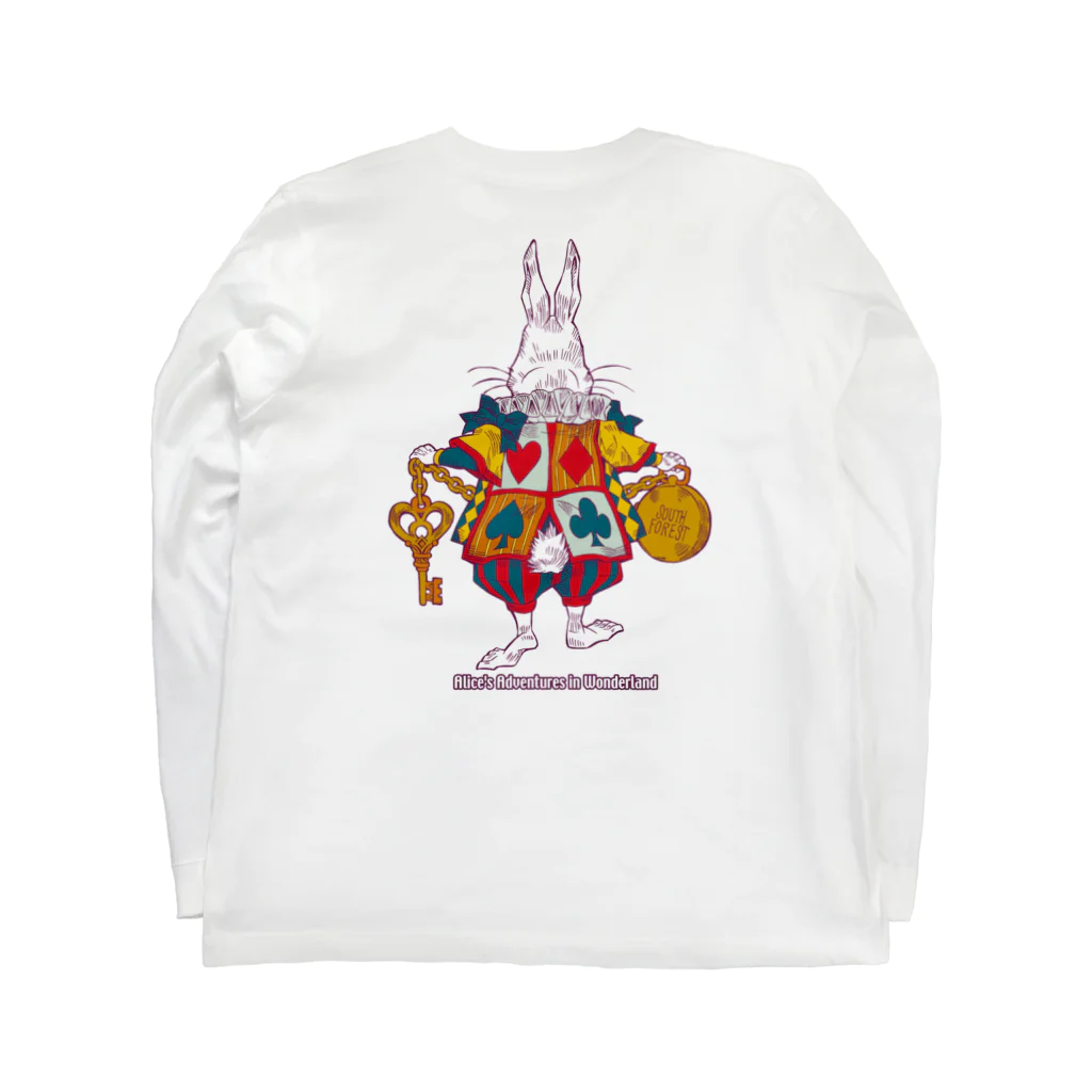 中島みなみのAlice White Rabbit アリスの白ウサギ Long Sleeve T-Shirt :back