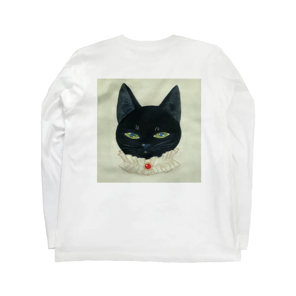 halcaの黒猫ロンＴ ロングスリーブTシャツの裏面