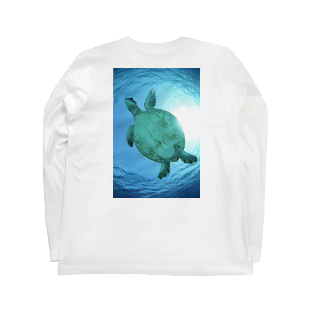 Island escape. のturtle. ロングスリーブTシャツの裏面