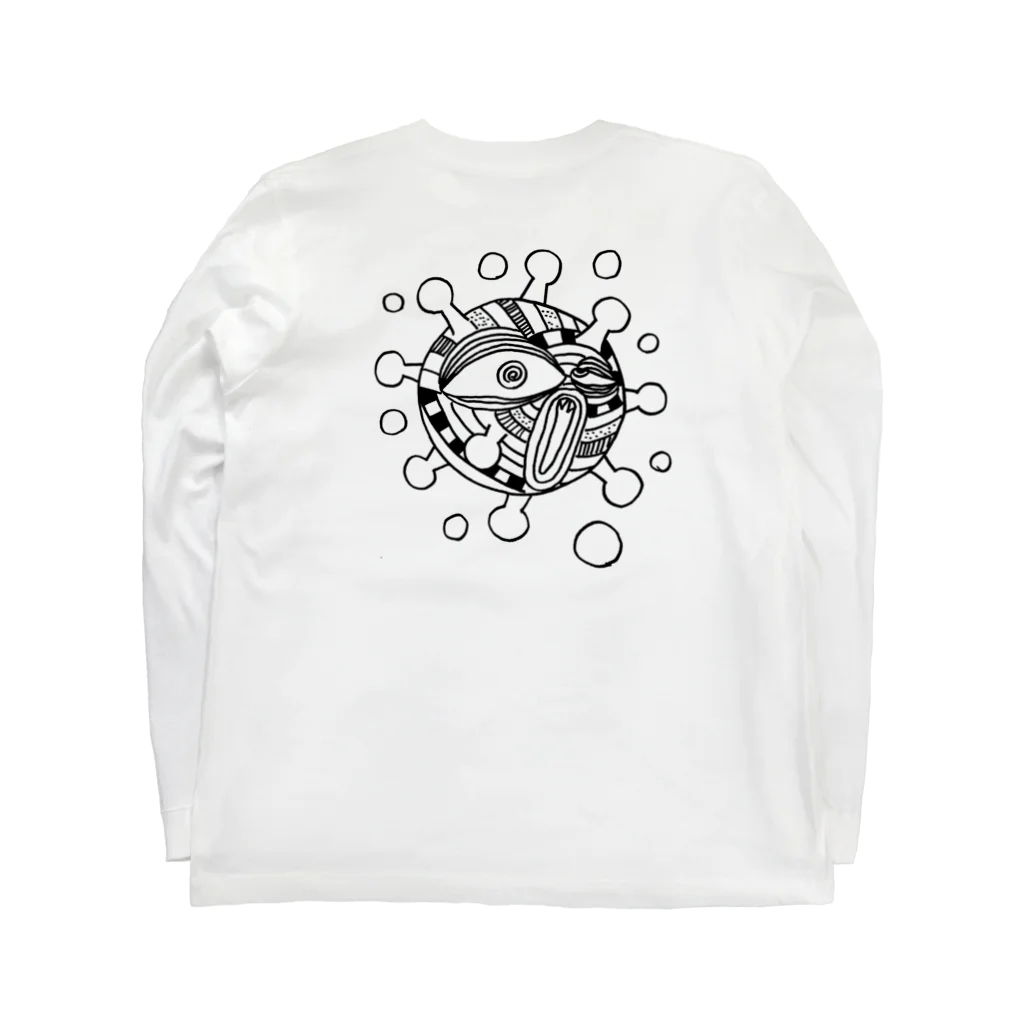 梨子の表情筋菌 Long Sleeve T-Shirt :back