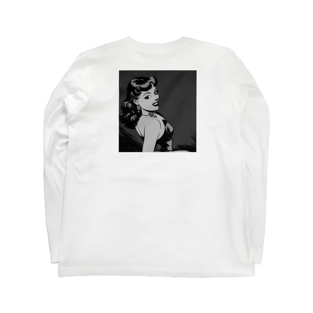 ROWDY&coのgirl Smile  Long Sleeve T-Shirt :back