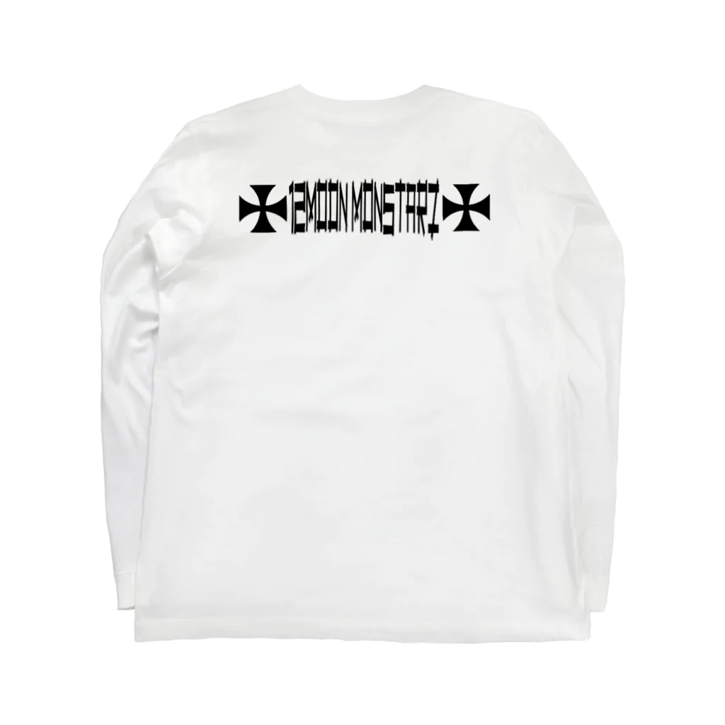 【12moonMonstarＺ】トゥエルブムーンモンスターズのスカルマン Long Sleeve T-Shirt :back