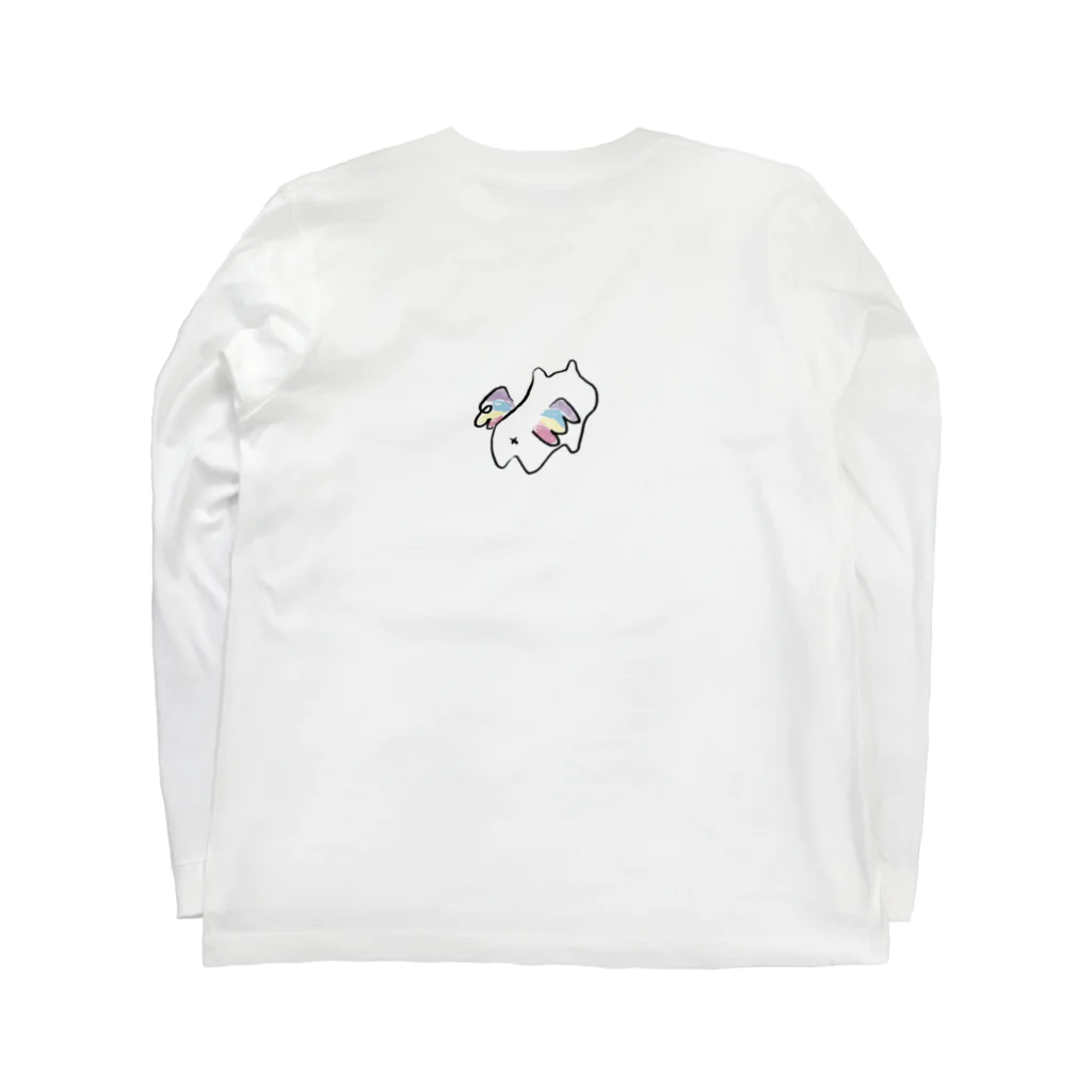 Riri_illustrationのゆにこーんべいべー ロングスリーブTシャツの裏面