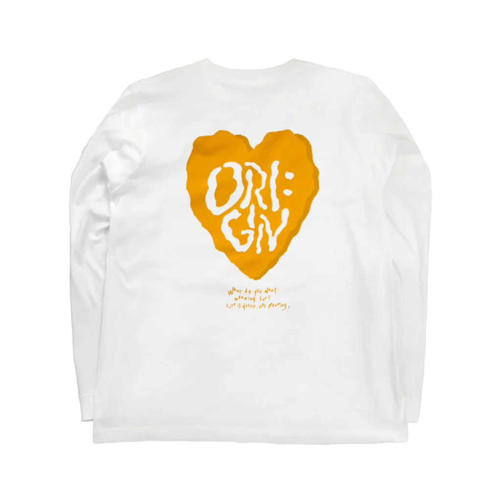 ORIGIN.のoriginT オレンジ 両面プリント ロングスリーブTシャツの裏面