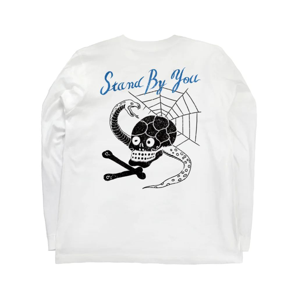 YourSukajanTshirt.comのスカル シーサイドブラック Long Sleeve T-Shirt :back