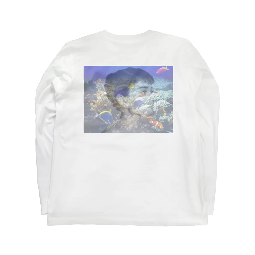 キムチの水槽🐠オードリーヘップバーン Long Sleeve T-Shirt :back