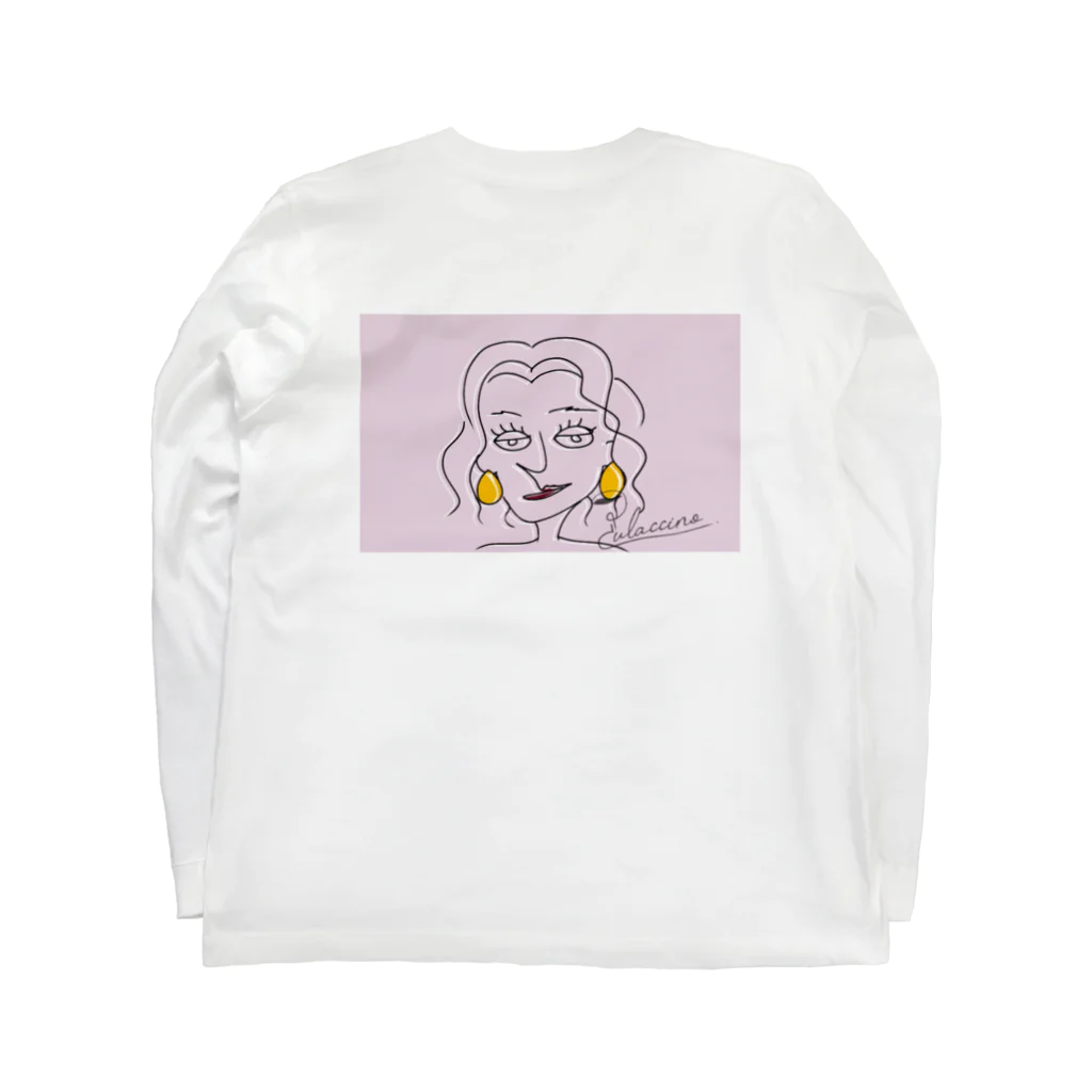 Culaccinoのperm girl Long Sleeve T-Shirt :back