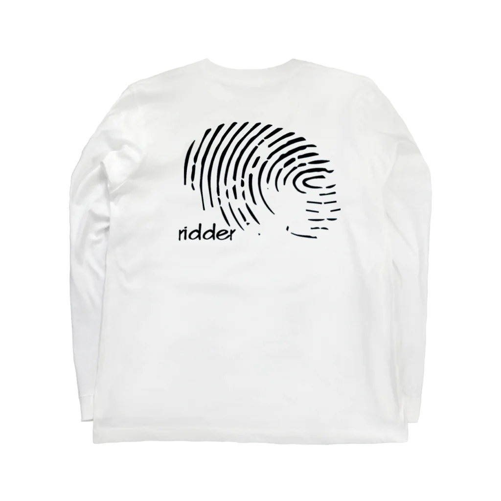 ridder（リッデル）のridder（リッデル）長袖白Tシャツ Long Sleeve T-Shirt :back