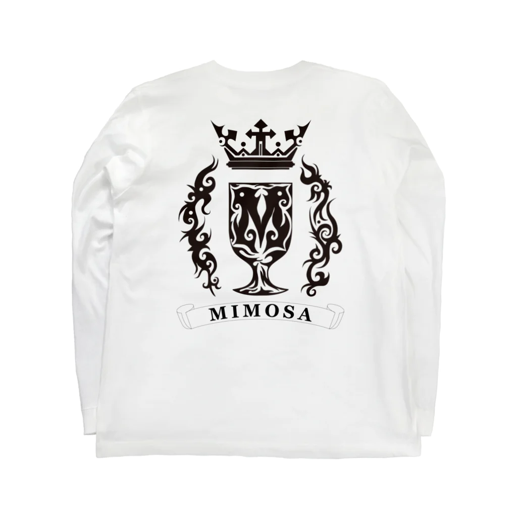 bar_mimosaのMIMOSA ロゴロンT（黒） ロングスリーブTシャツの裏面