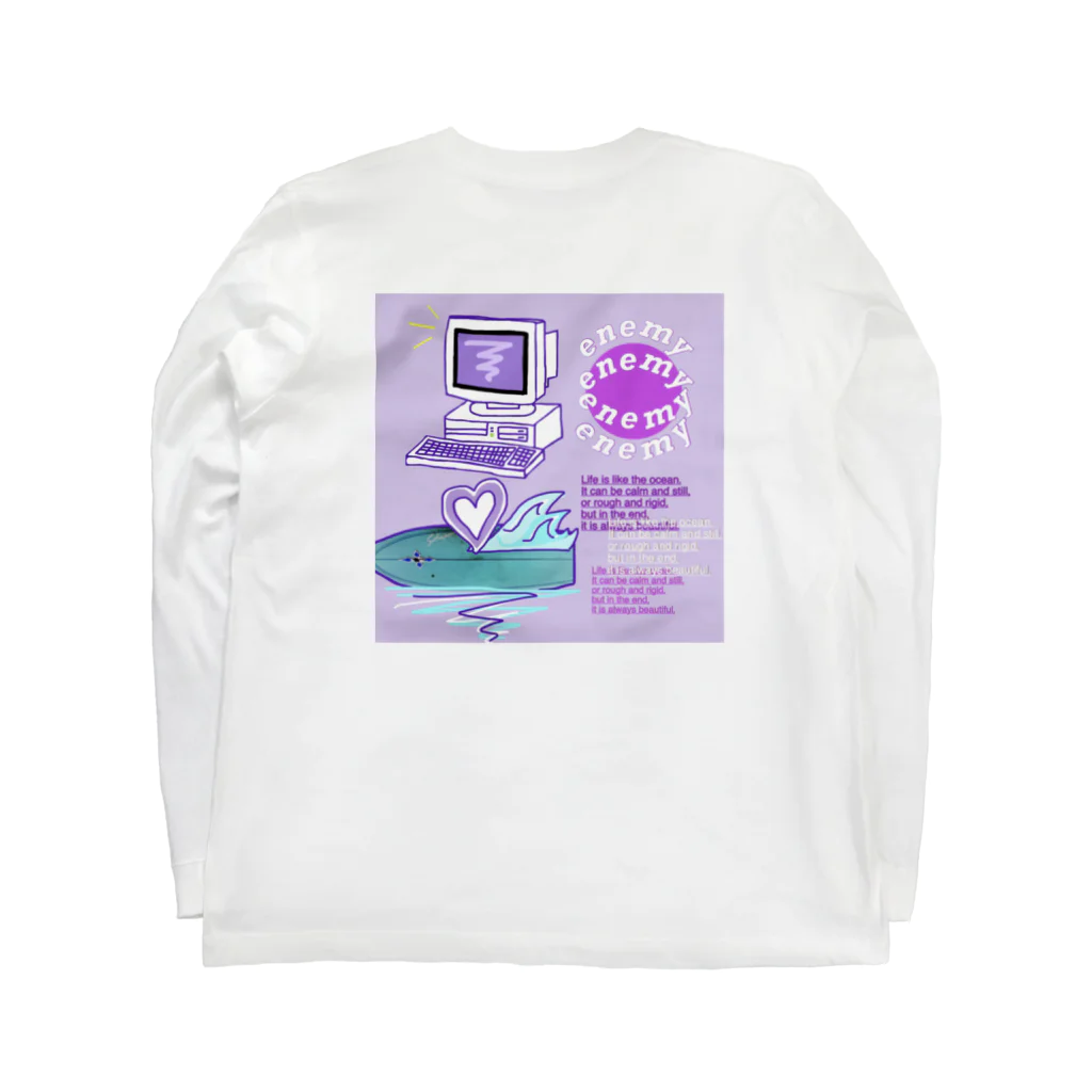 enemy07のねっとさーふぃん💻🏄‍♂️🌊 ロングスリーブTシャツの裏面