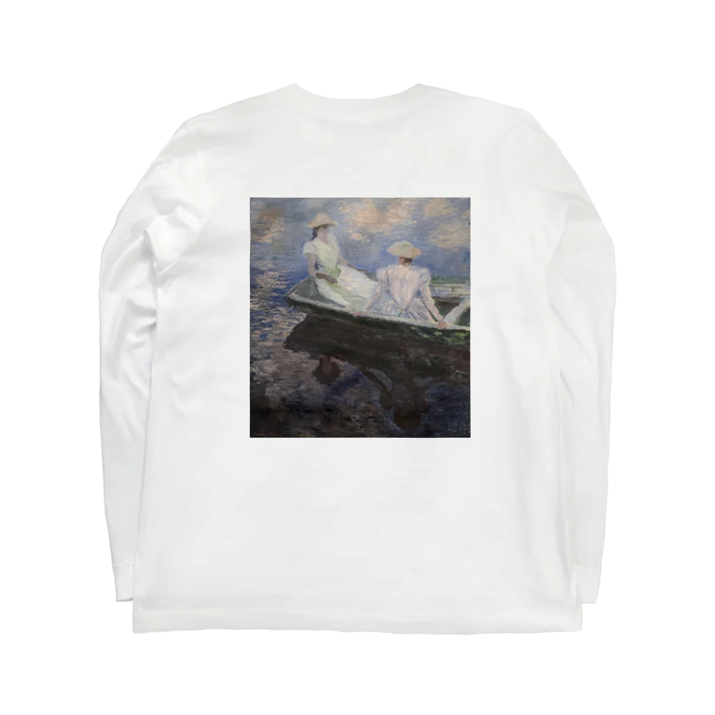 アートTシャツ 名画グッズのクロード・モネの『舟遊び』 Long Sleeve T-Shirt :back