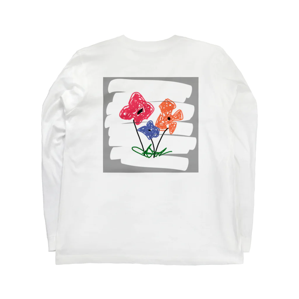 so_tomoiuのお花 ロングスリーブTシャツの裏面