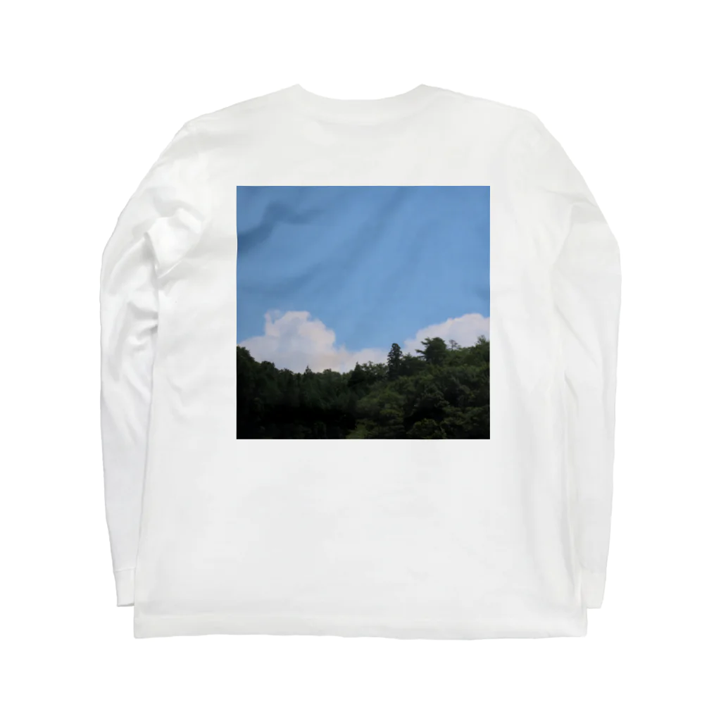 でおきしりぼ子の実験室のふわふわ、わたぐも Long Sleeve T-Shirt :back