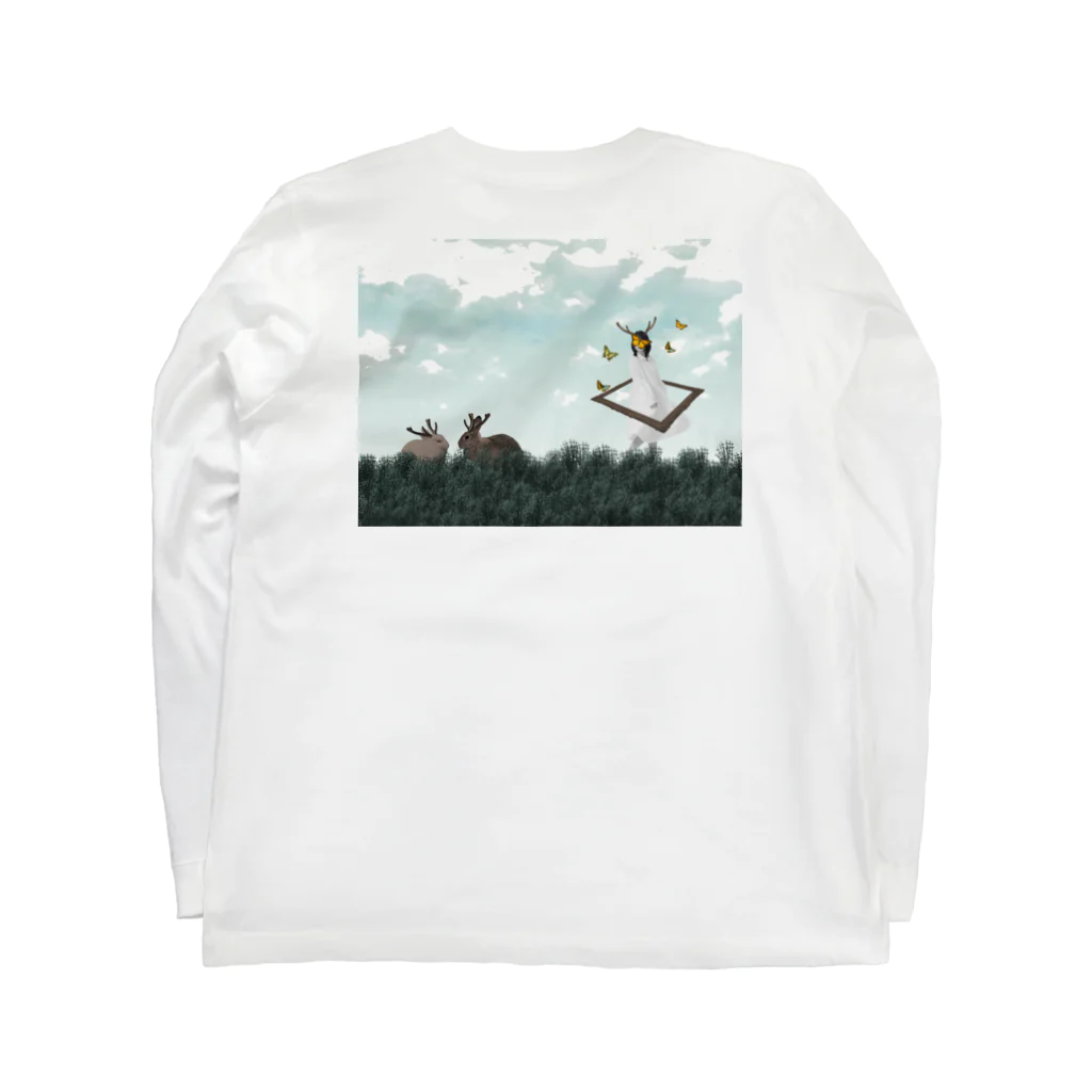 Jackalope Houseの【背面】とある鹿人の夢 Long Sleeve T-Shirt :back