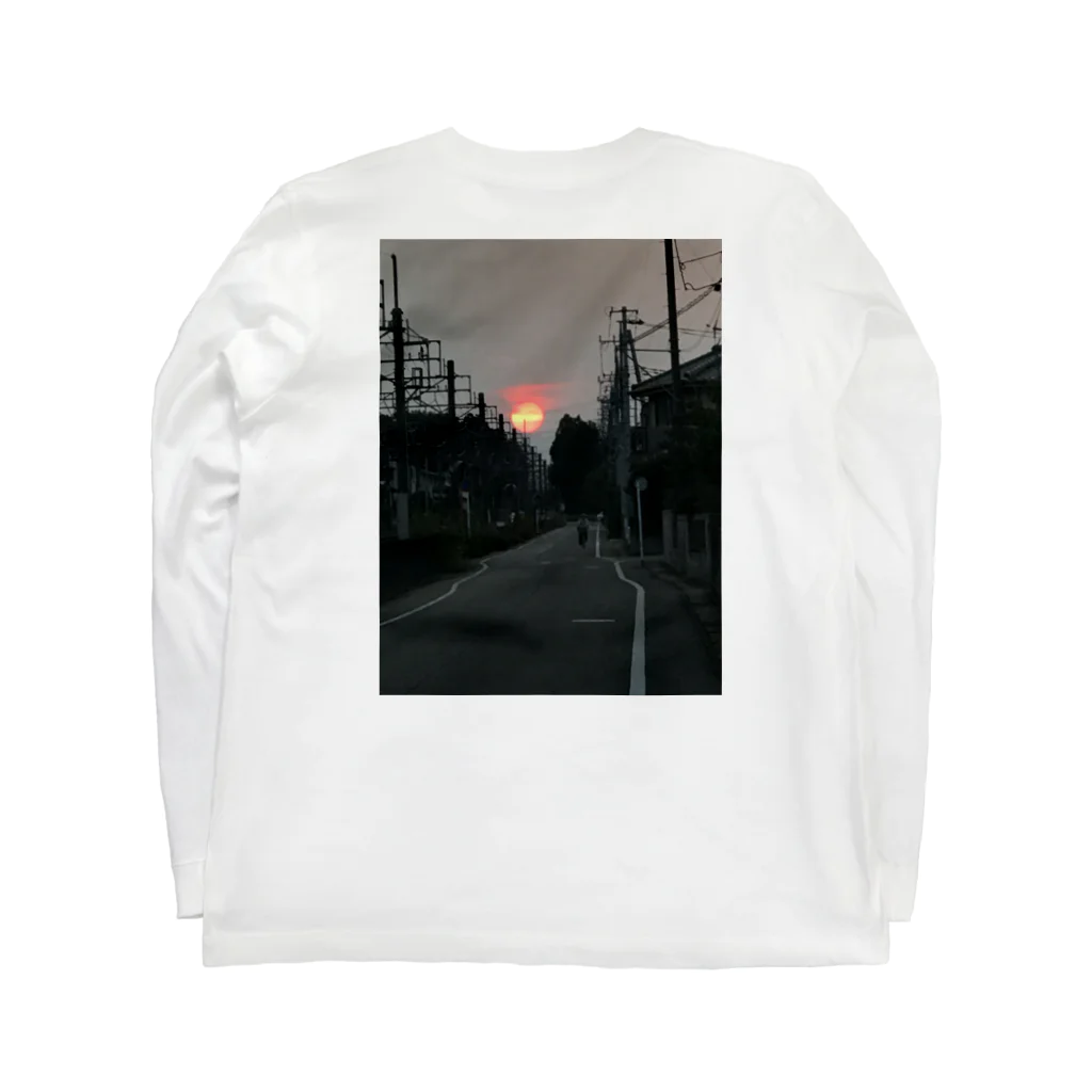 bakyoのえぐめの夕焼け Long Sleeve T-Shirt :back