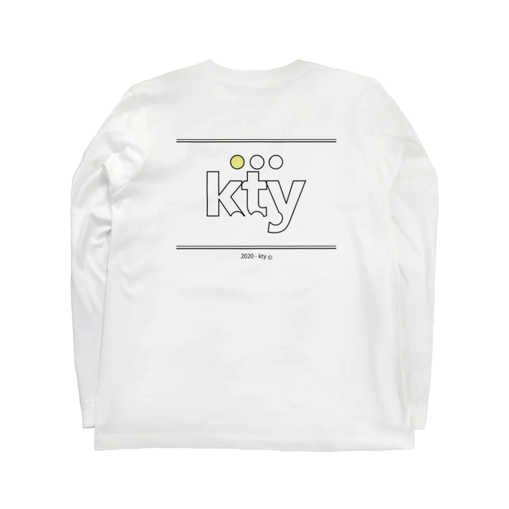 k t yの王冠モチーフロゴ　バックプリント Long Sleeve T-Shirt :back