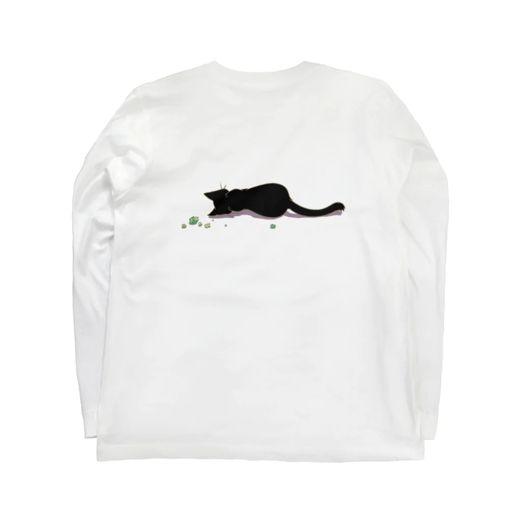 くろねこ倶楽部のどろぼうねこ【両面イラスト１６色】 Long Sleeve T-Shirt :back