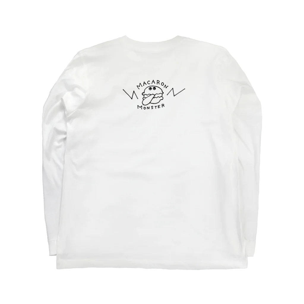 Famille de baleines(ファミールデバレーヌ)のマカロンモンスター Long Sleeve T-Shirt :back