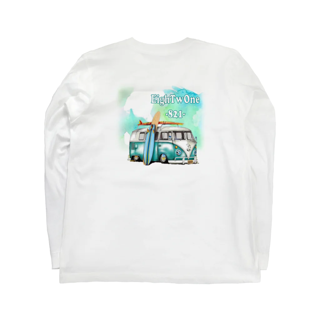 ストリートファッションはEighTwOne-821-(えいとぅーわん はちにーいち)のサーフプリントT Long Sleeve T-Shirt :back