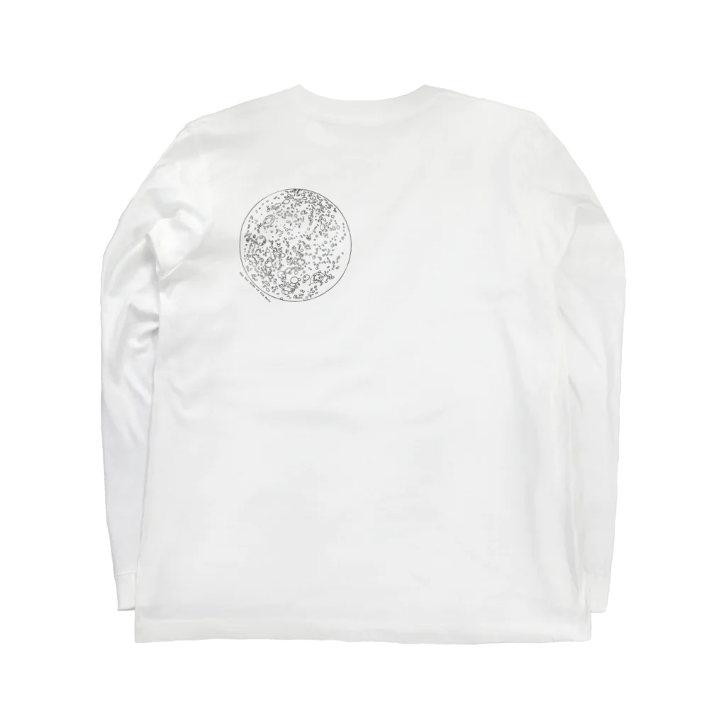 ShikakuSankakuの月の表面と裏面(両面印刷) Long Sleeve T-Shirt :back