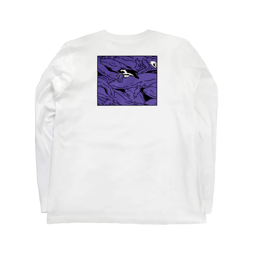 ナイロドノのぎゅうぎゅうオオサンショウウオ　ヴァイオレット Long Sleeve T-Shirt :back