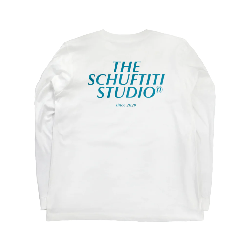 Schuftiti (シュフティティー)のThe Schuftiti Studio (ブルー) ロングスリーブTシャツの裏面