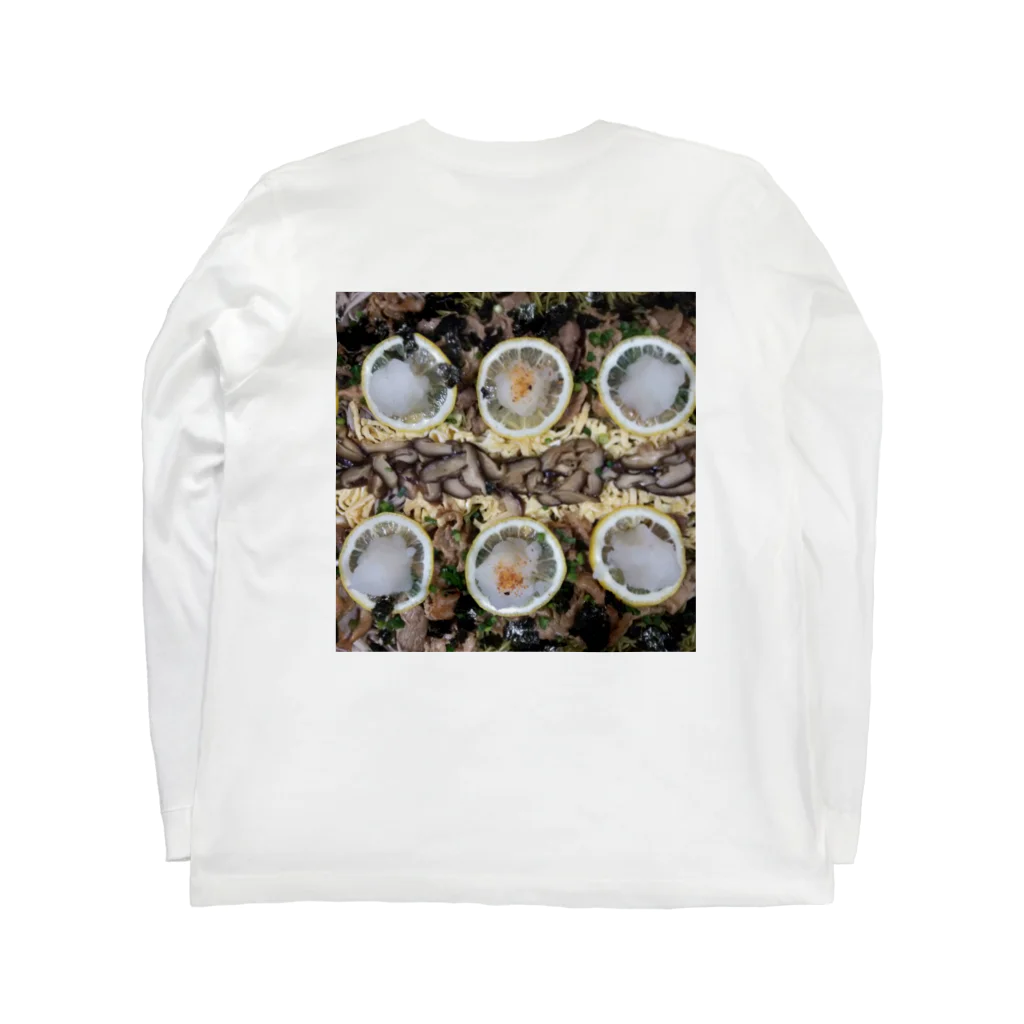 otaota_tatataのたべもの 茶蕎麦 Long Sleeve T-Shirt :back