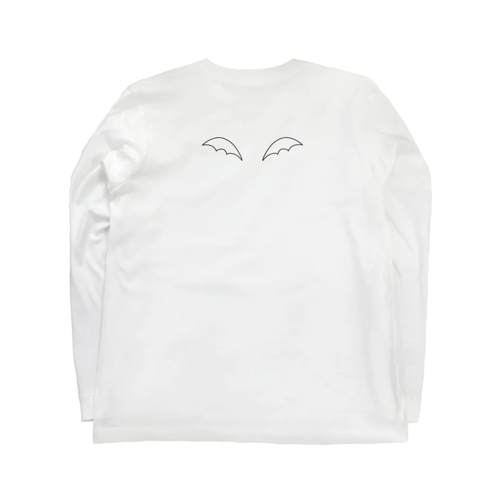 moffuuuのこあくまのはね（黒） Long Sleeve T-Shirt :back