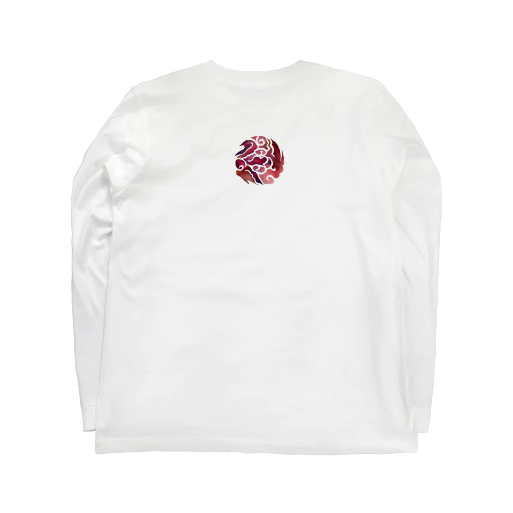 WAMI ARTの八雲立つ赤其弐 Long Sleeve T-Shirt :back