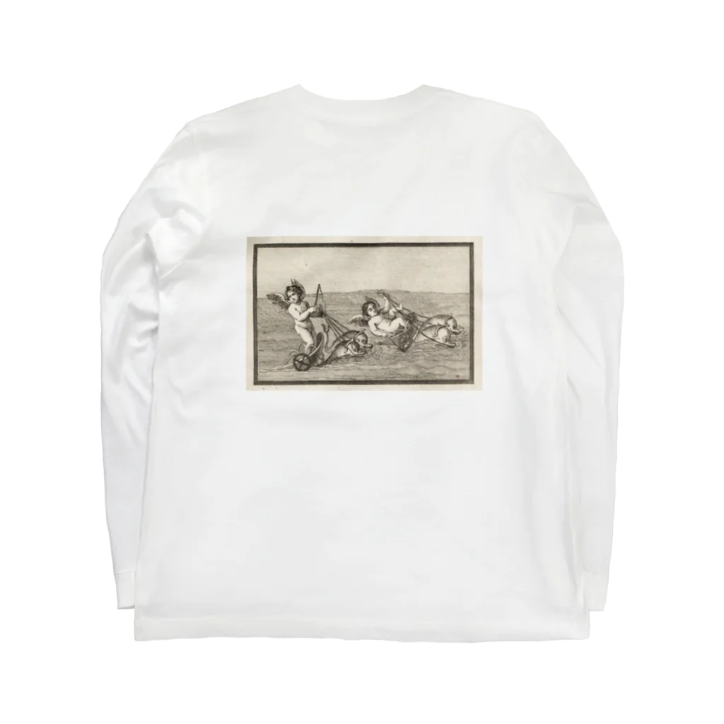 J. Jeffery Print Galleryの天使のイルカ車レース ロングスリーブTシャツの裏面